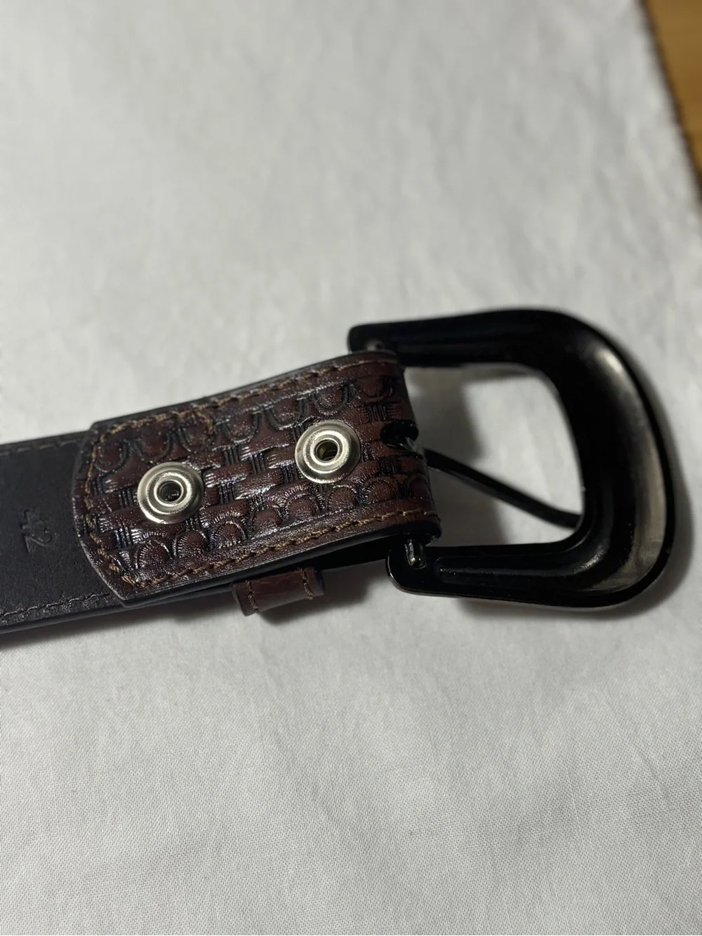 New Western Fullgrain Leather Belt Handmade by Leather Artisans Brown Size 38